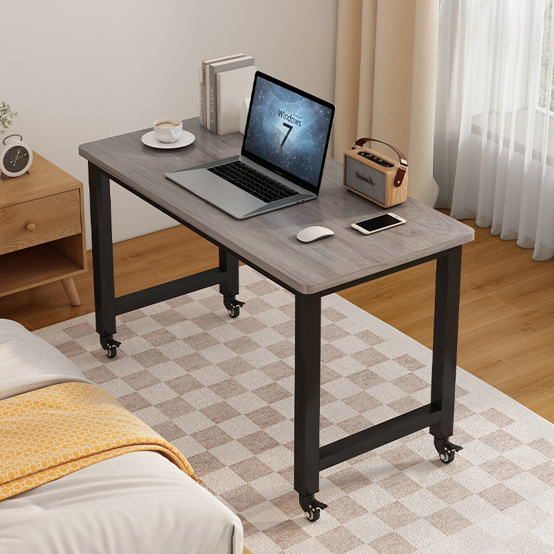 Mobile Table with Wheels, Lazy Desk, Student Home Dormitory Bedside Study Table, Small Apartment Laptop Table