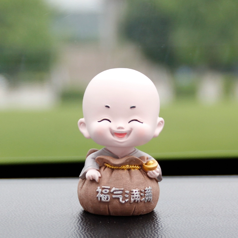 Little Monk Xe Đồ Trang Trí Xe Sáng Tạo Phụ Kiện Xe Hơi Dễ Thương Cá Tính Cao Cấp Cho Nam Và Nữ Trang Trí Nội Thất Xe Hơi Bộ Sưu Tập Vật Dụng nước hoa để xe ô tô 