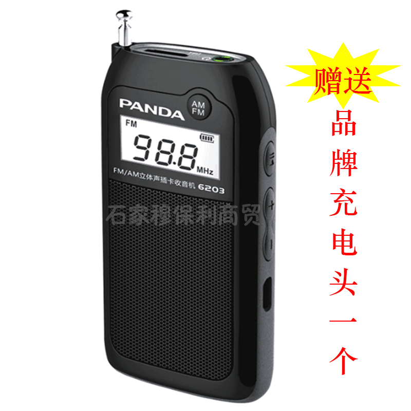 PANDA Panda 6203 rechargeable elderly radio pocket fm portable digital display card speaker