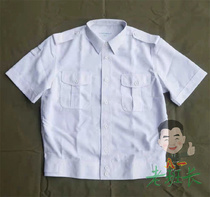 Old-fashioned summer 99 sea white jacket shirt short-sleeved jacket-style white shirt white shrink shirt for work