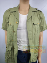 Old cadre Multi-pocket polyester cotton short sleeve shirt 87 Fire veterans Short sleeves Lining Summer Twill Short Lining
