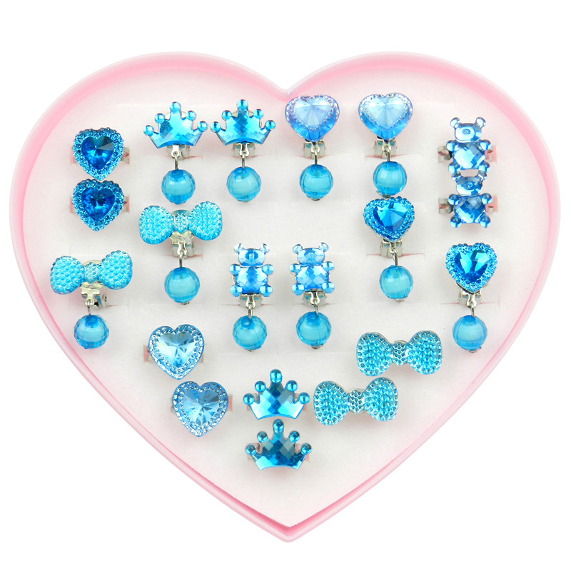 Children's ring children's earrings girls jewelry kit with children's earrings girls jewelry
