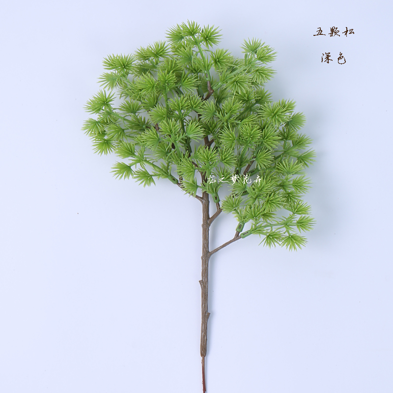 Mô phỏng cành thông cây bách cành cây thông thuja cành cây bách chèn hoa chậu phụ kiện phong cảnh hoa giả lá giả - Hoa nhân tạo / Cây / Trái cây hoa mẫu đơn giả