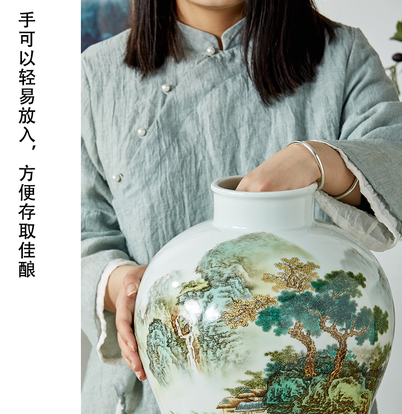 It home furnishing articles bottle seal jingdezhen ceramics hip hoard tap water expressions using mercifully wine dedicated wine jars