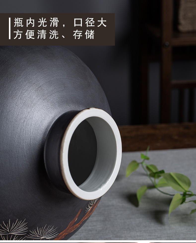 Jingdezhen ceramic jars home wine jar sealing 10 jins 20 jins 50 kg hip altar wine bottle of liquor