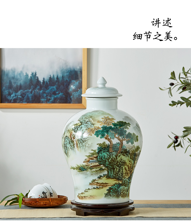 Jingdezhen ceramic jars jar mercifully wine bottle soil decorate household it sealed the flagon of wine