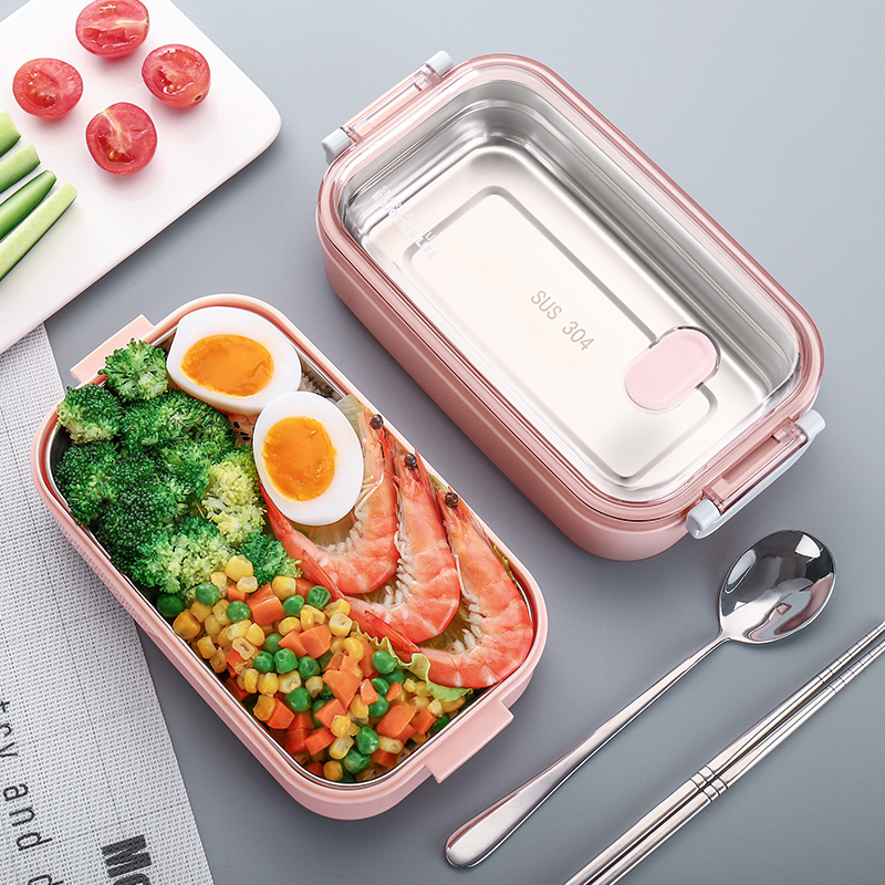 Lunch Box Day Style Multilayer Lunch Box Separation Type Anti-Burn Portable Primary And Middle School Insulation Stainless Steel Office Meal Kit