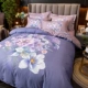 Hoa mẫu đơn màu hồng 100 bông thân thiện với da bông bốn mảnh giường hoa lily tấm chăn bao gồm bầu không khí cao cấp - Bộ đồ giường bốn mảnh