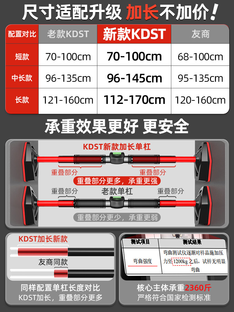 Door-Mounted Pull-Up Bar for Home Indoor Use, No-Drill Wall-Mounted Pull-Up Device for Children, Single Bar Family Fitness Equipment