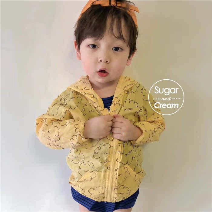Mùa hè 2018 mới bùng nổ quần áo chống nắng cho trẻ em nam nữ quần áo trẻ em cotton điều hòa chống nắng áo khoác ngoài trời áo khoác nam trẻ em