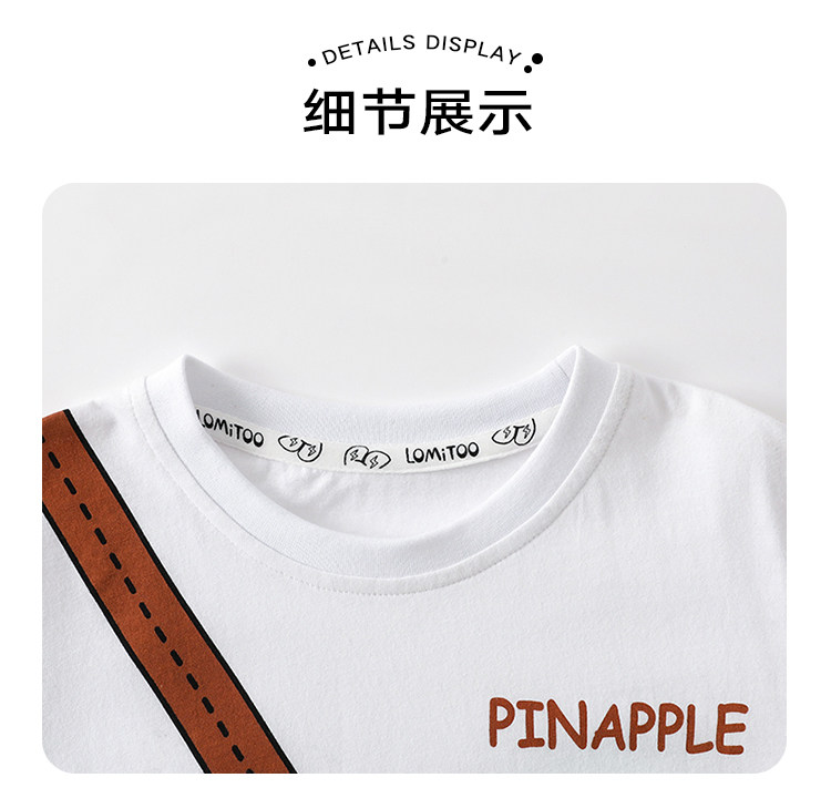 女童短袖t恤纯棉夏季男童宝宝衣服西瓜水果可爱口袋儿童上衣童装 — 14