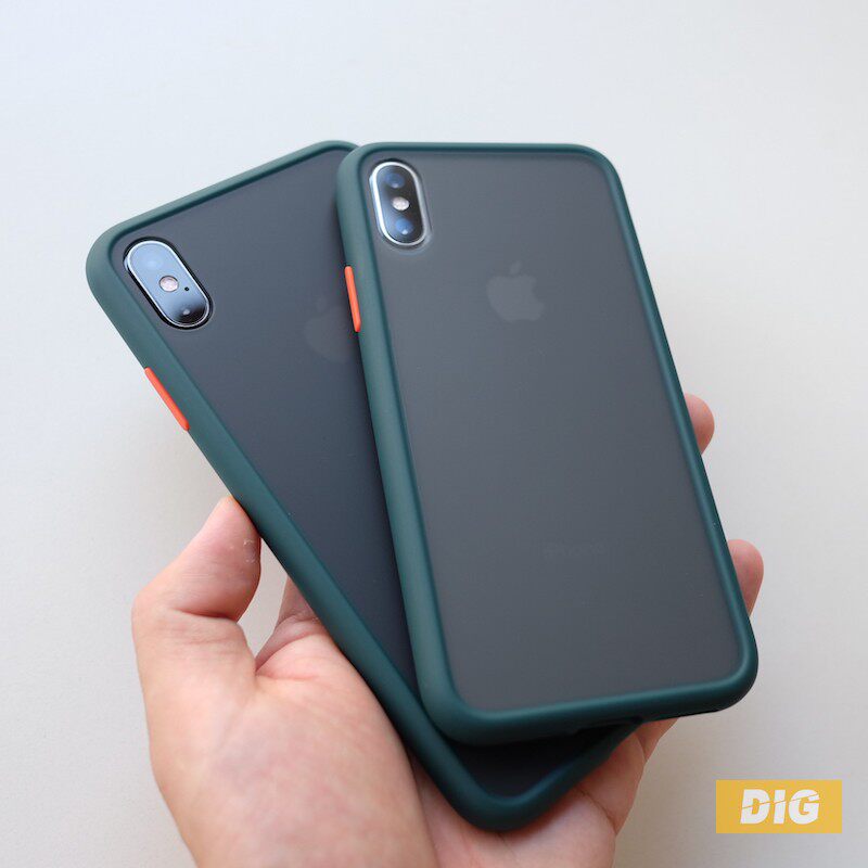 Xiaocai Fat Apple iPhoneXS Max contrast color matte black anti-fall TPU edge mobile phone protective case XR 8P SE2