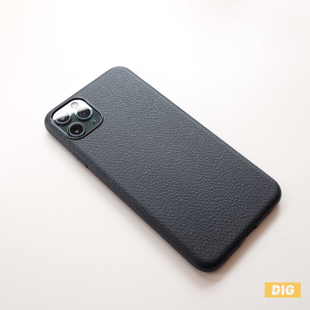 MOOKE) ultra-thin black soft glue all-bag phone protective sheath imitation lychee grain anti-slip iPhone11Pro Max