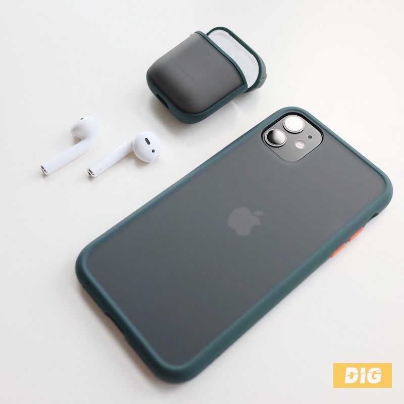 Xiaocai Fat Apple iPhone11Pro Max contrast color frosted soft edge hard back all-inclusive mobile phone protective shell anti-fall shell