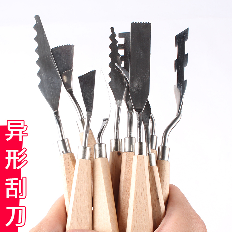 Oil Painting Knife, Texture Knife, Special-Shaped Knife, Pick Knife, Gouache Acrylic Paint Scraper, Tooth Knife, Art Exam Palette Knife Oil Painting Knife, Texture Knife, Special-Shaped Knife, Pick Knife, Gouache Acrylic Paint Scraper, Tooth Knife, Art Exam Palette Knife