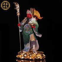 Guan Gong statue White marble home worship Ancient color office lucky opening gift Guan Gong God of Wealth statue