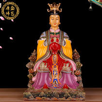 Taiwan copper color Taishan Grandmother Statue Bronze statue Taishan Virgin Empress Statue Home worship decoration Bixia Yuanjun Statue