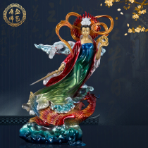 ninesky xuan nv Idol copper painted tread Phoenix God Notre Dame Empress Buddha home dedicated to Teii her Im okay ornaments 19 inch