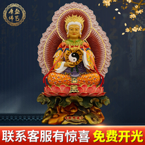 The statue of the unborn mother is pure copper Taiwan the white-haired silent mother the mother of the Virgin of the Buddha Taoism