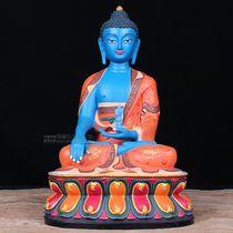 12-inch pure copper painted Buddha statue tantric Buddha statue bronze Ancient color tantric Buddha statue ornaments