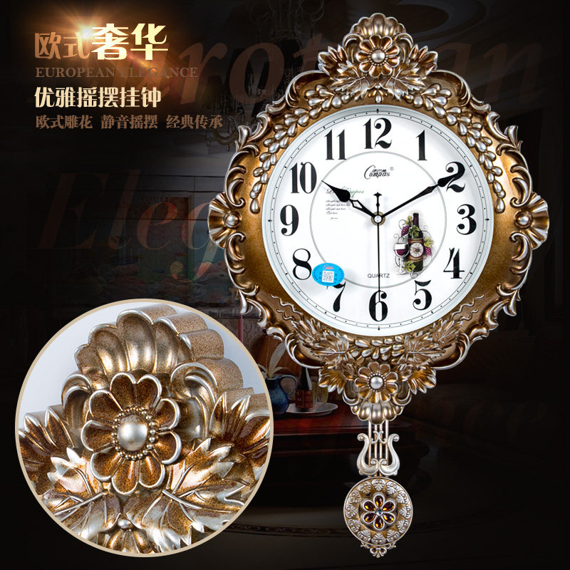 Cambar Watch Swing Hung Clock Eurostyle Quartz Clock Hung Table Living-room Dining Room Silent Clock Table Pendulum Clock