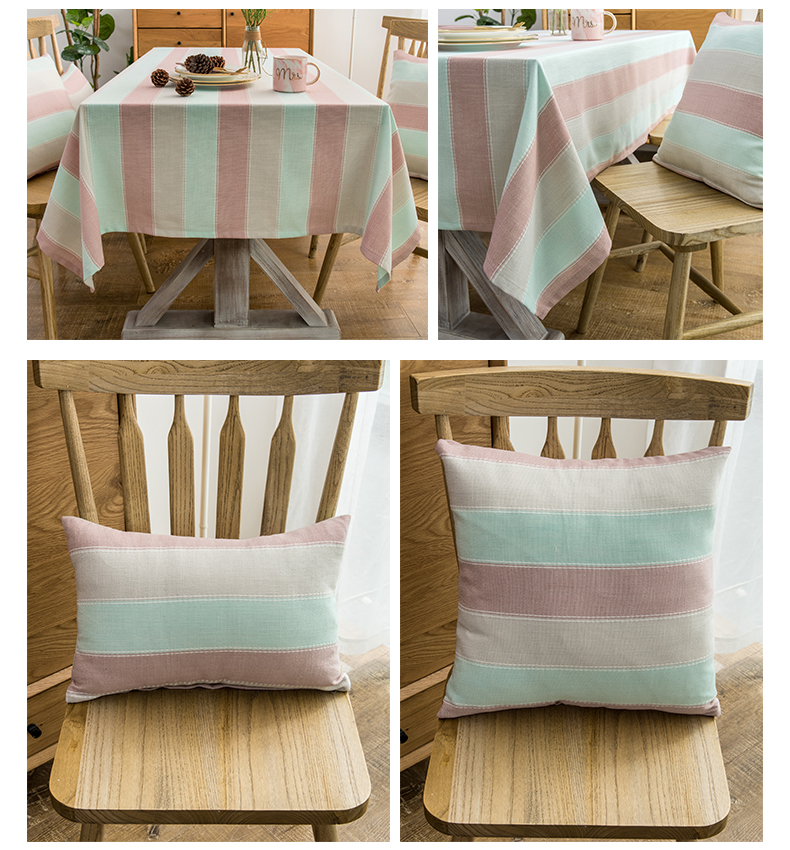Bắc Âu in khăn trải bàn màu đỏ vải cotton và vải lanh nhỏ tươi oh bảng vải hiện đại tối giản bàn cà phê vải không thấm nước nhà khăn trải bàn làm việc