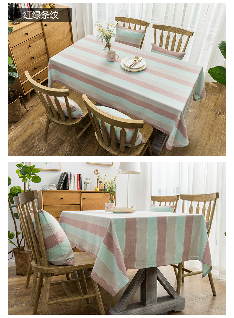 Bắc Âu in khăn trải bàn màu đỏ vải cotton và vải lanh nhỏ tươi oh bảng vải hiện đại tối giản bàn cà phê vải không thấm nước nhà khăn trải bàn làm việc