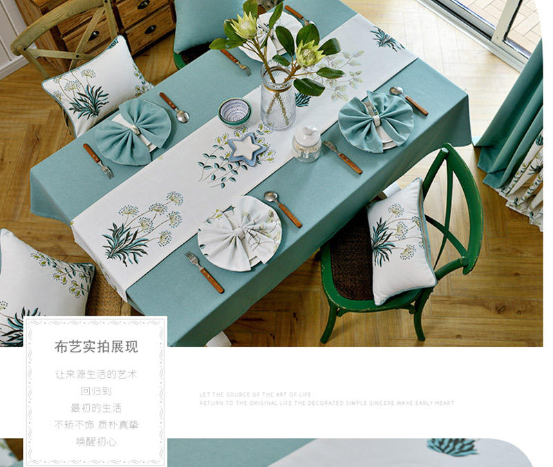 Mỹ lưới đỏ bàn vải cà phê bàn ​​khăn trải bàn vải cotton nhỏ tươi hình chữ nhật hiện đại tối giản bảng cờ mat mẫu khăn trải bàn đám cưới đẹp