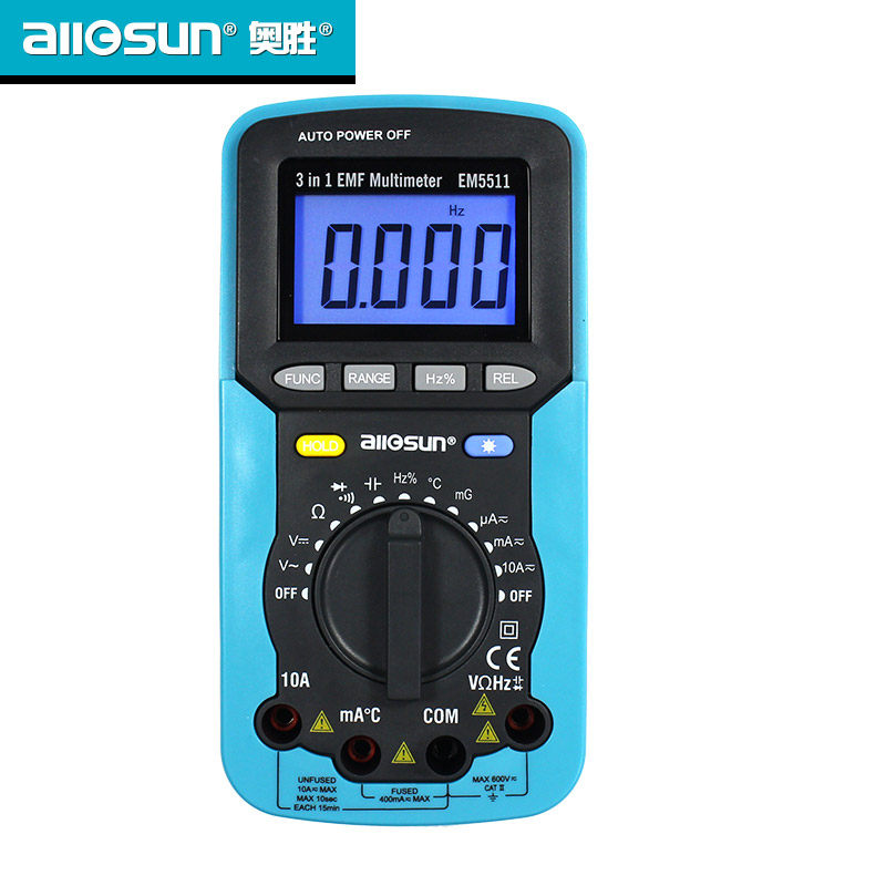 Osheng Electromagnetic Radiation Capacitive Frequency Temperature Multifunction Fully Automatic Measuring Range High Accuracy Anti-Burn Digital Universal Electricity Meter