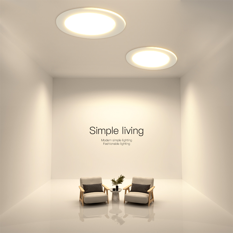 Danny Poetry Cylinder Light LED Ceiling Lamp Embedded Home Dongle Lamp Suspended Ceiling Bull Eyehole Light Bucket Lamp Tricolor Spotlight