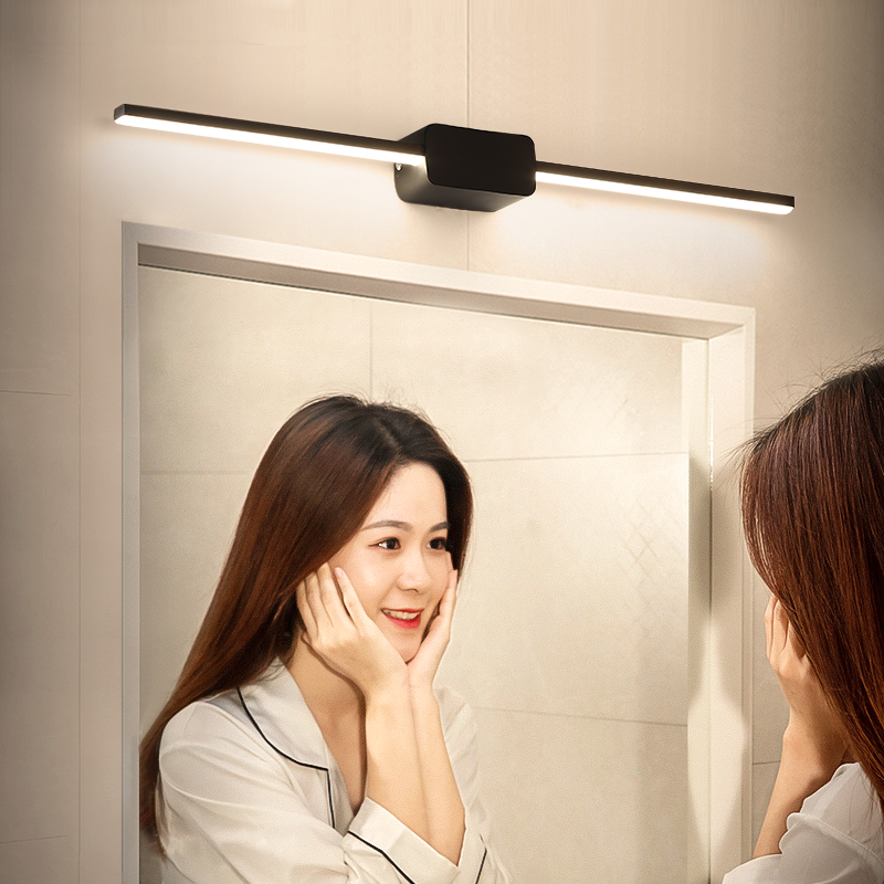 Nordic mirror headlight powder room anti-fog waterproof modern minimalist dressing table bathroom bathroom led mirror cabinet wall light