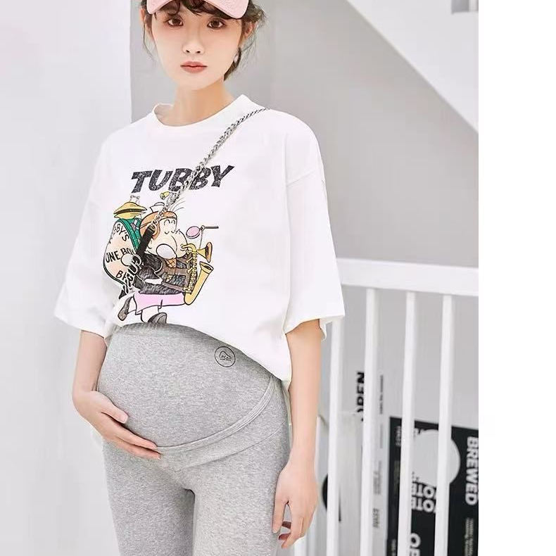 Clearance Maternity Leggings, Spring and Autumn Style, Outerwear, Pure Cotton Maternity Pants, Petite Size, Spring and Summer Cropped Pants, Do Not Tighten the Belly