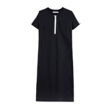 Летняя футболка с коротким рукавом, платье-футболка, спортивная юбка для отдыха, длинное платье, в западном стиле, оверсайз, свободный прямой крой, средней длины