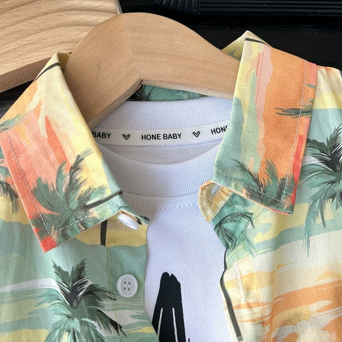 Летняя детская тонкая летняя одежда, рубашка, детская одежда