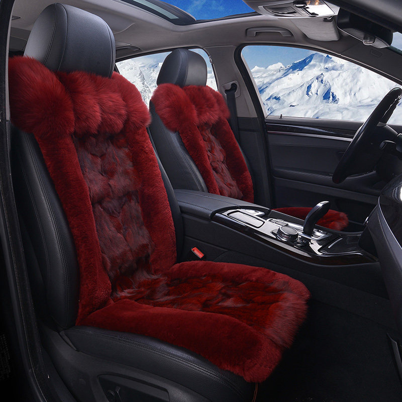 Fox fur car cushion Cadillac XT5 XT4 XT4 CT5 XT6 XT6 XT6 seat cushion wool fur integrated