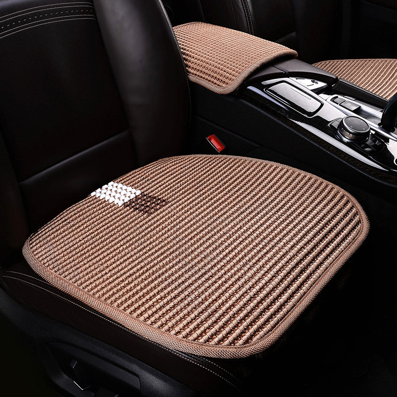 2021 summer new ice silk car cushion single piece without backrest five-seat three-piece set of seat cushions summer breathable cool pad