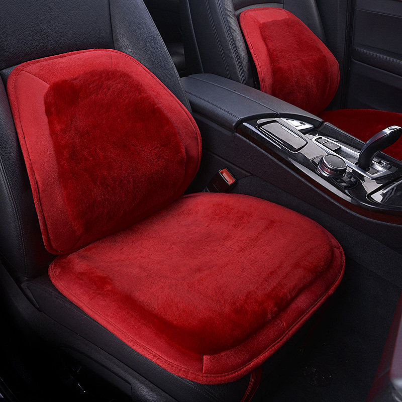 Autumn Winter Wool Car Cushion single sheet No backrest BMWBMW New 3 Department 5 Department X1X3X4 Short plush seat cushion