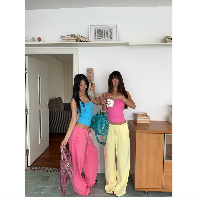Kkshop White Girl Hot Girl Relaxed Chill Casual Pants Loose Basic Multi-Color Long Pants Super Comfortable Walking Pants