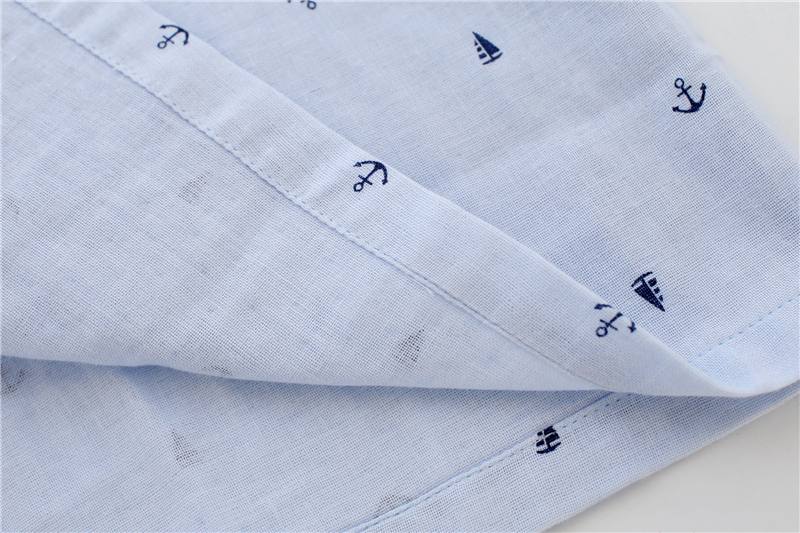 Bộ đồ ngủ cotton gạc Nhật Bản cho nam mùa xuân và mùa thu quần dài tay cotton phục vụ nhà phù hợp với mùa hè phần mỏng lỏng kích thước lớn pijama nam