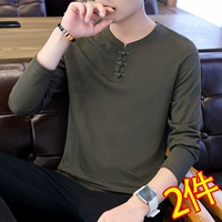 Приятная телу летняя футболка с коротким рукавом, осенняя утепленный лонгслив, трендовое термобелье, китайский стиль