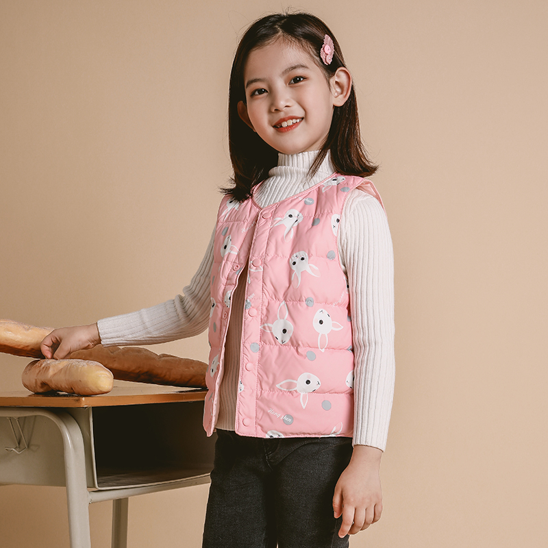 Smart fruit girls down vest light style 2022 autumn and winter foreign style children's down jacket liner vest winter - Taobao