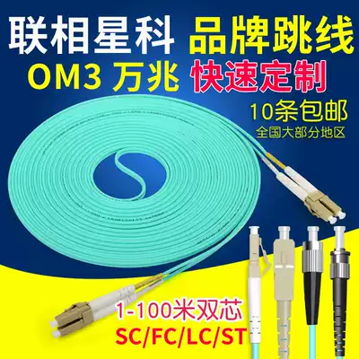 LC 10 gigabit fiber optic patch cord SC multimode FC dual core ST duplex 3 M 5 10 50 OM3 pigtail 125 custom 100