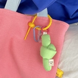 Подвеска в форме цветка, милый ранец, брелок, брендовая сумка, в цветочек