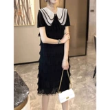 Черная кукла, платье, большой размер, новая коллекция, кукольный воротник, подходит для полных девушек, изысканный стиль, в западном стиле