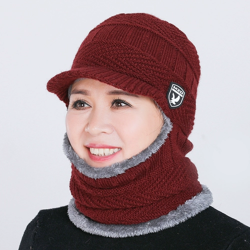 Демисезонная утепленная шапка для пожилых людей, утепленный шерстяной шарф с капюшоном, для среднего возраста