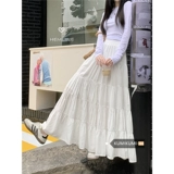 Белая весенняя юбка для отдыха, высокая талия