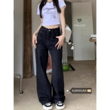 Черные джинсы, штаны, высокая талия, по фигуре