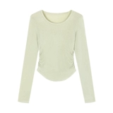 Базовый осенний демисезонный лонгслив, приятный телу белый корсет, в обтяжку, по фигуре