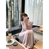 Комплект, трикотажный летний свитер, юбка, высокая талия, А-силуэт