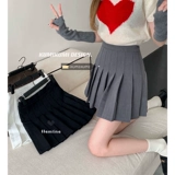 Юбка в складку, белая летняя мини-юбка, А-силуэт, высокая талия